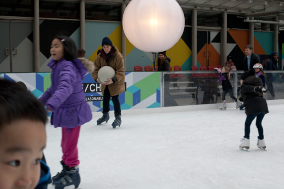 Iceskate.